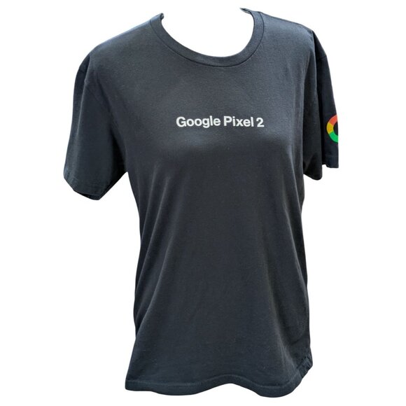 Google Pixel 2 Promo Womens T-Shirt Black Next Level Medium Cotton Blend - Picture 1 of 11